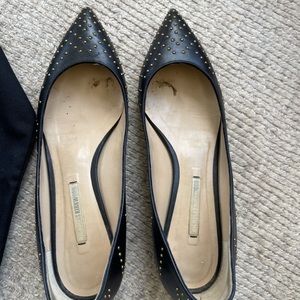 Black and gold studded Nicolas Kirkwood Flats